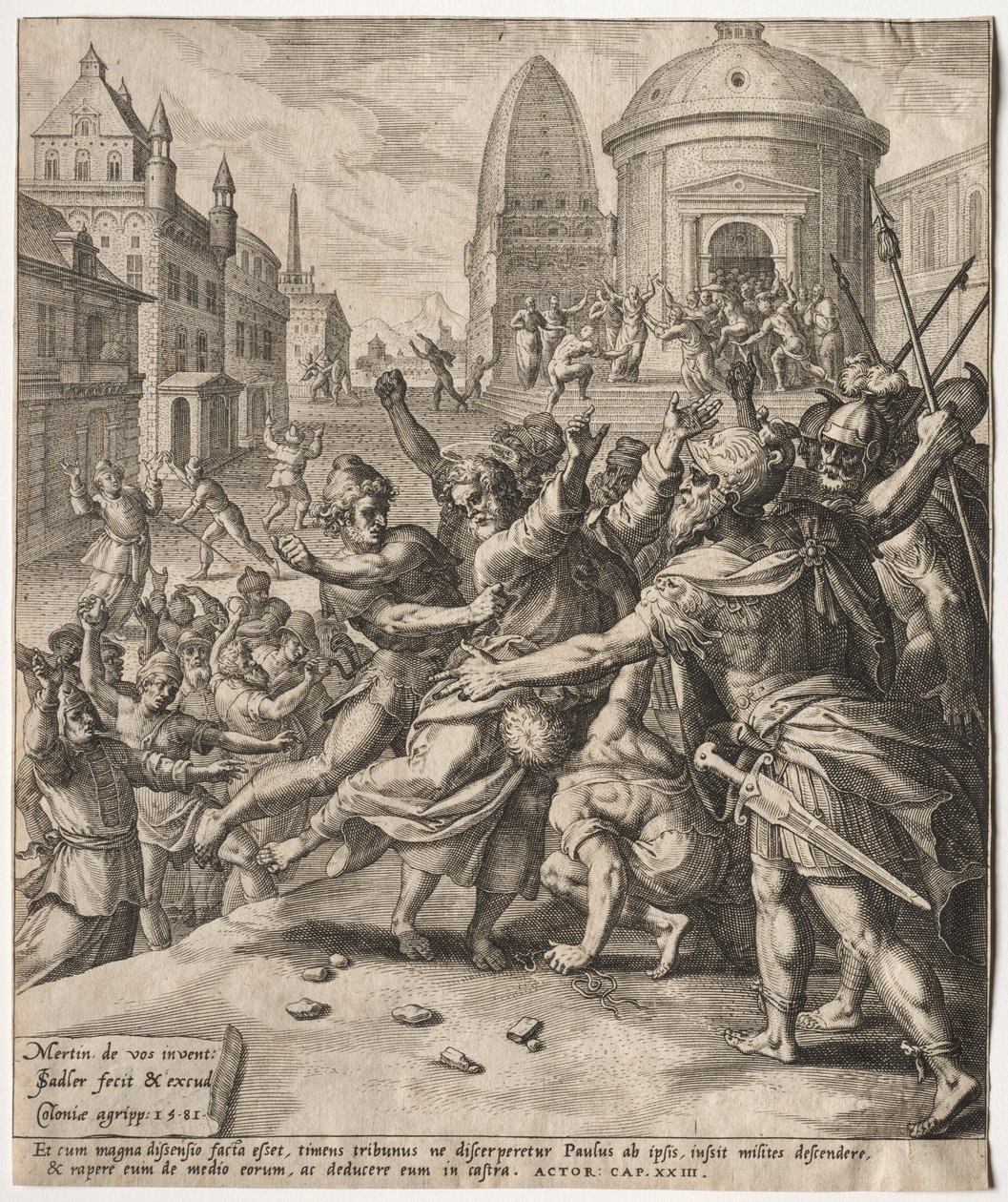 Arresteringen av St. Paul, 1581. av Jan I Sadeler