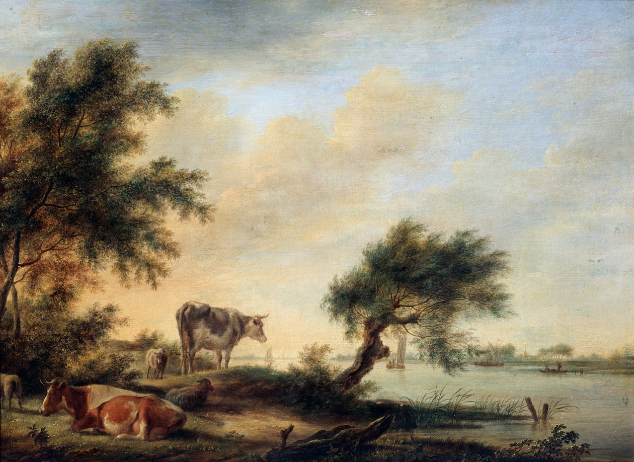Landskap med en flock, 1700-tal av Jan Jansson