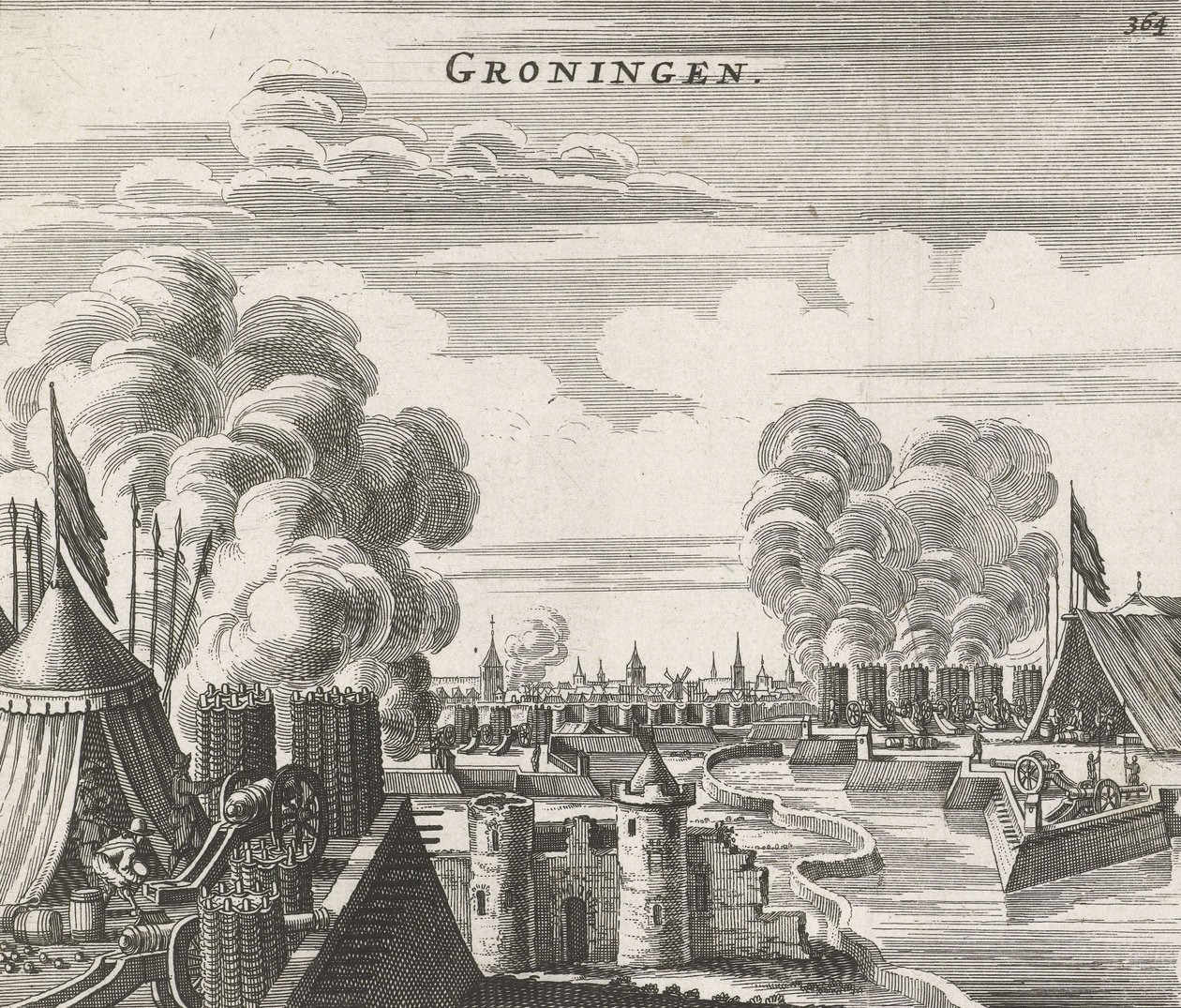 Belägringen av Groningen - Belägringen av Groningen (1594) av Jan Janssonius