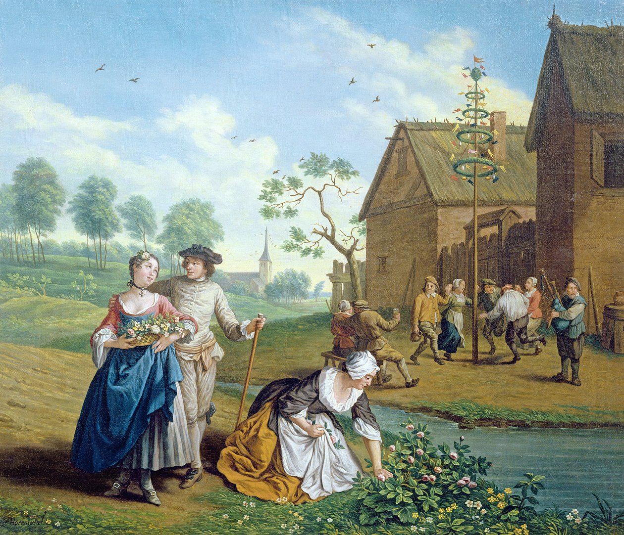 De fyra årstiderna: Våren av Jan Josef the Elder Horemans