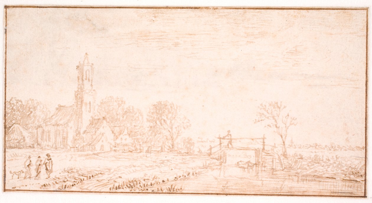 Bykyrkan i Lisse av Jan Josefsz van Goyen