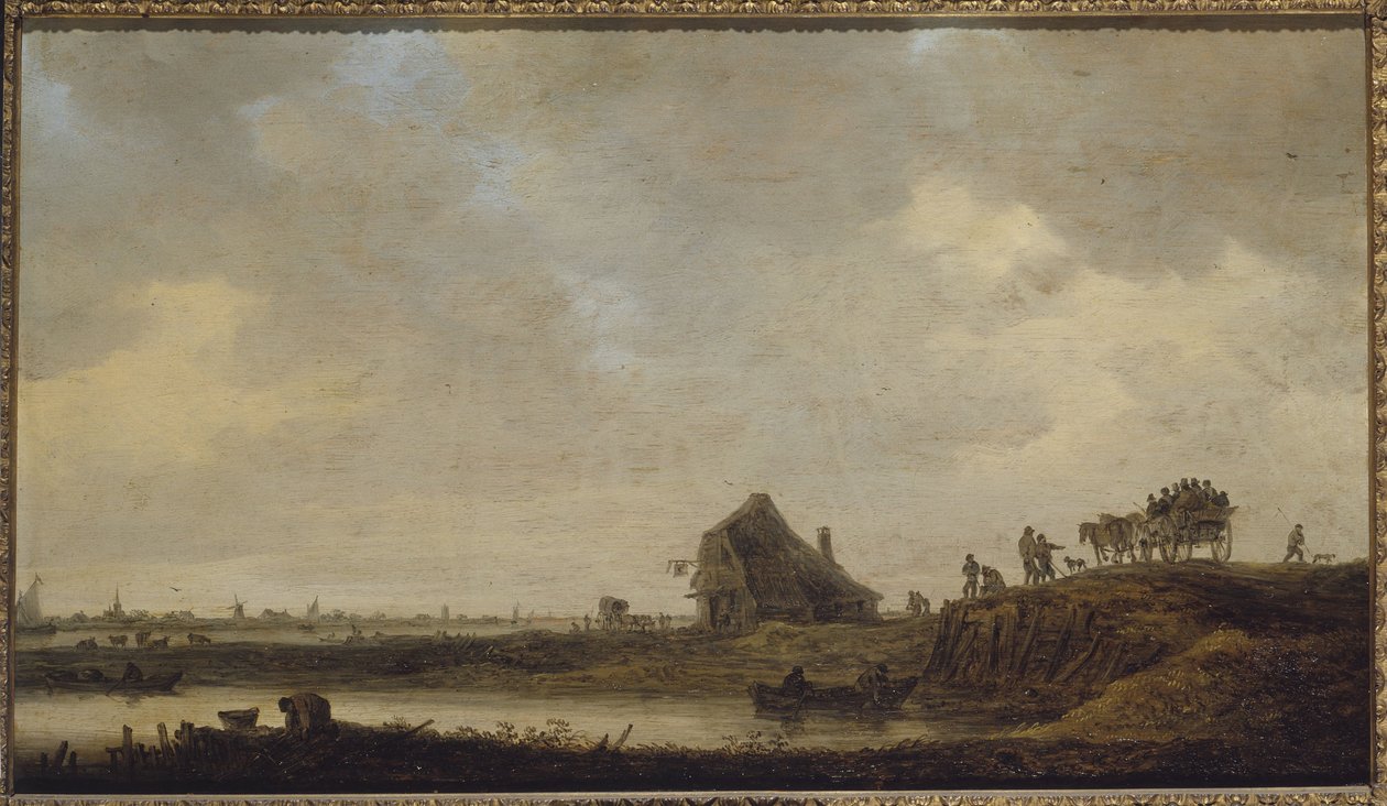 Värdshuset vid floden av Jan Josephsz van Goyen