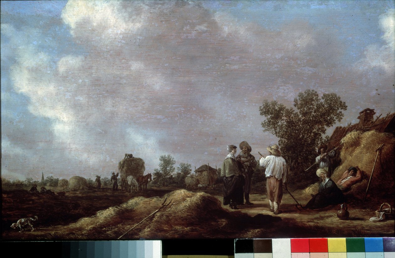 ""Höbruk"" (Höbärgning) Målning av Jan Josefsz van Goyen (1596-1656) 1630 Pushkin Museum, Moskva av Jan Josephsz van Goyen