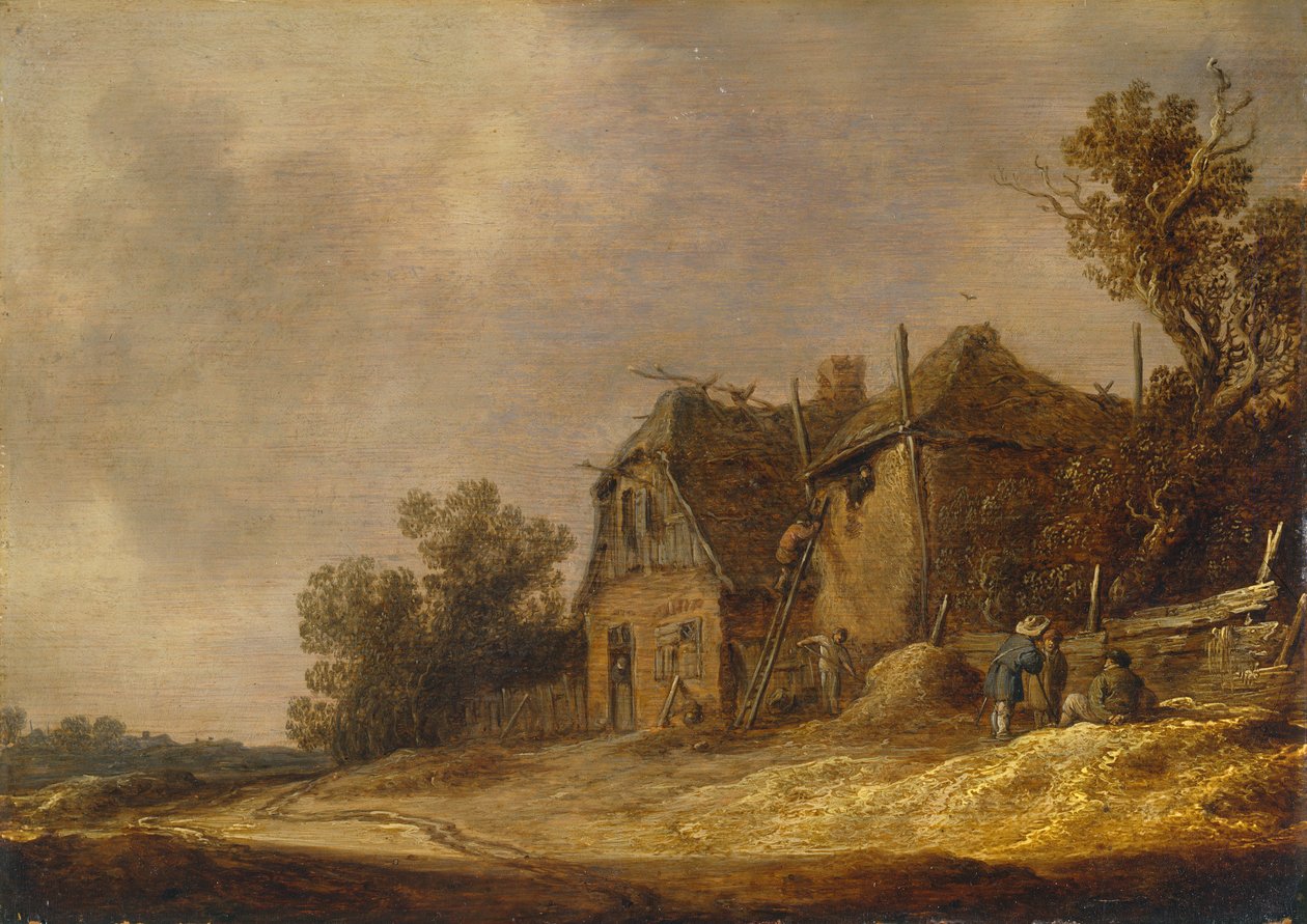 Landskap Med En Stuga Och En Ladugård av Jan Josephsz van Goyen