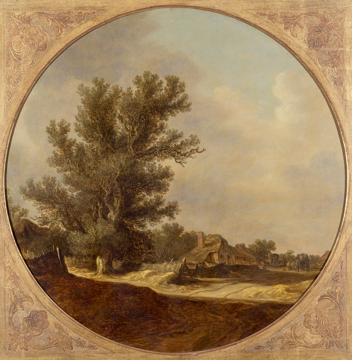 Ek på en landsväg med resenärer av Jan Josephsz van Goyen