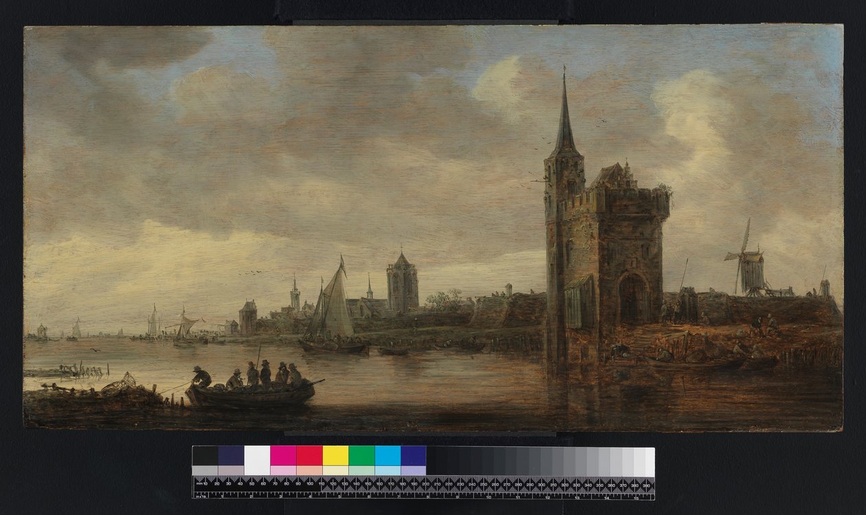 Flodlandskap med båtar, före 1656 av Jan Josephsz van Goyen