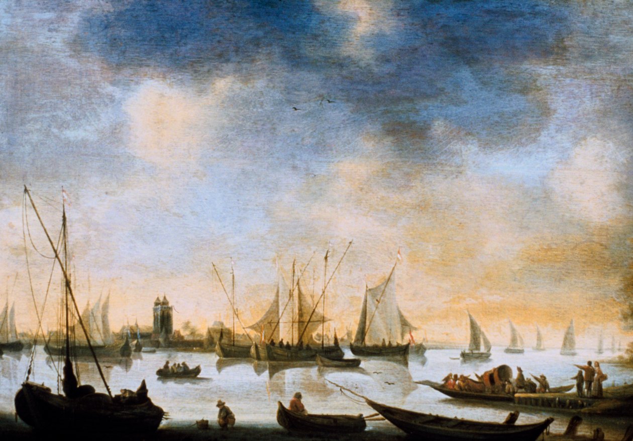 Flodutsikt, 1600-tal. av Jan Josephsz van Goyen