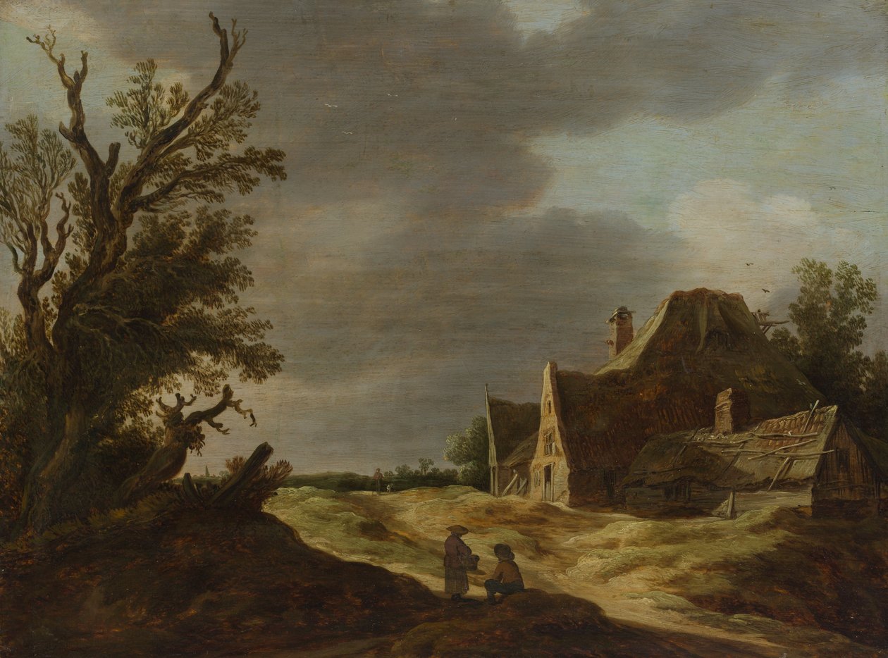 Sandy Road med en bondgård, 1627. av Jan Josephsz van Goyen