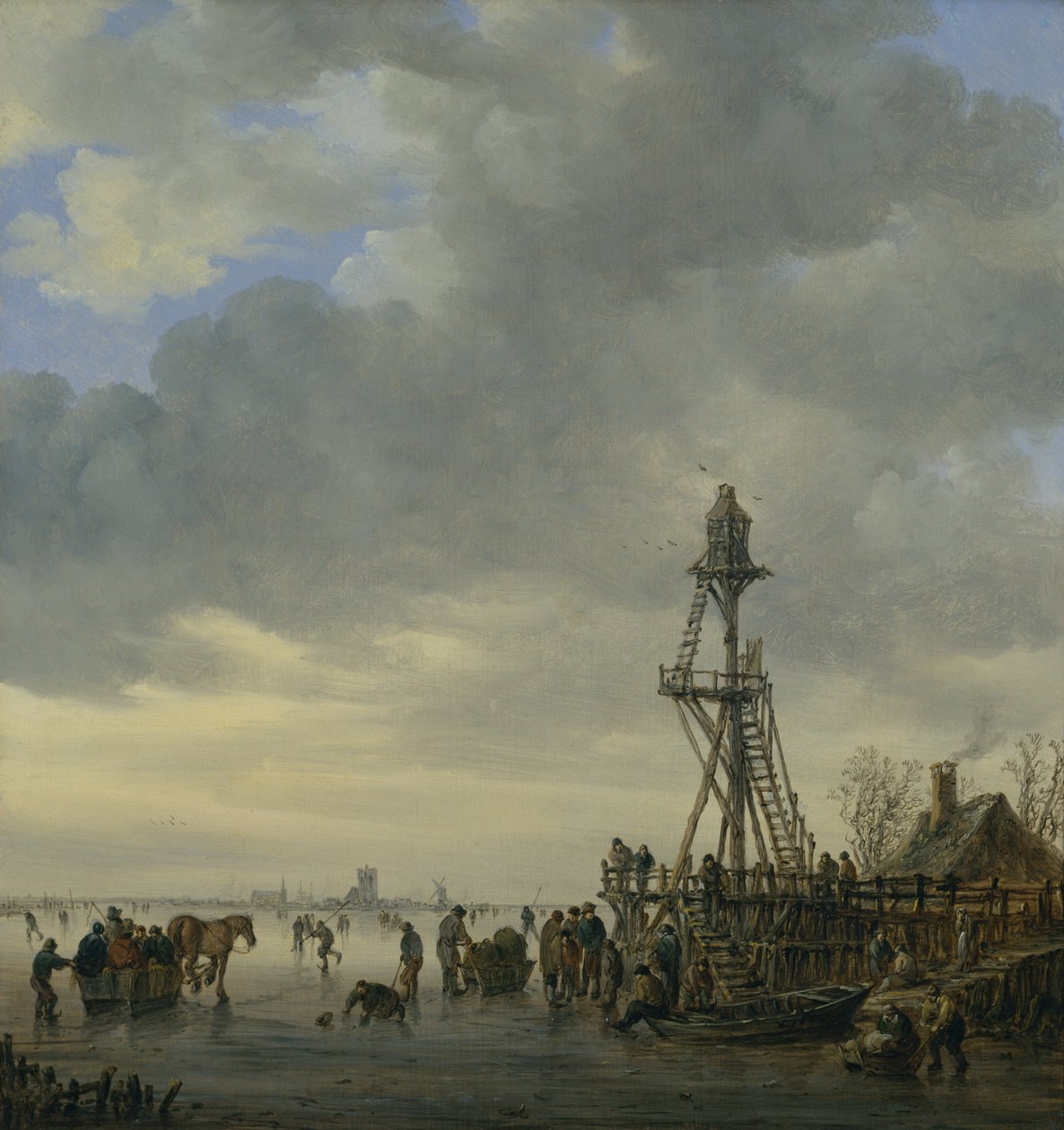 The Landing Stage (olja på duk) av Jan Josephsz van Goyen