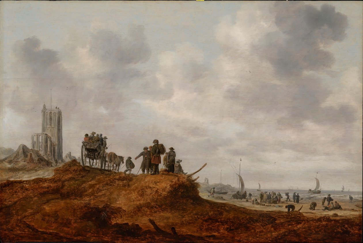 Den gamla kyrkan i Egmond aan Zee av Jan Josephsz van Goyen