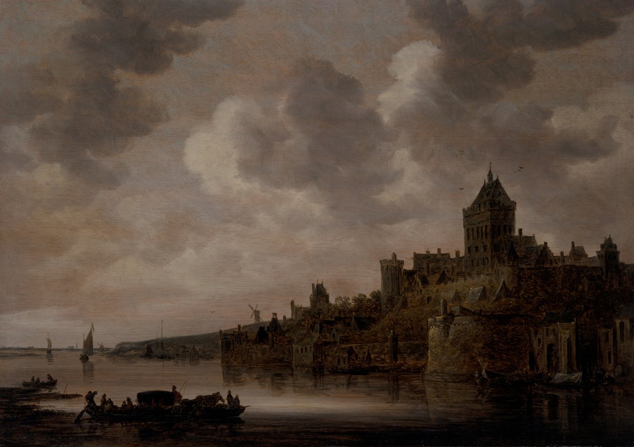 Valkhof i Nijmegen, ca 1640-talet (olja på panel) av Jan Josephsz van Goyen