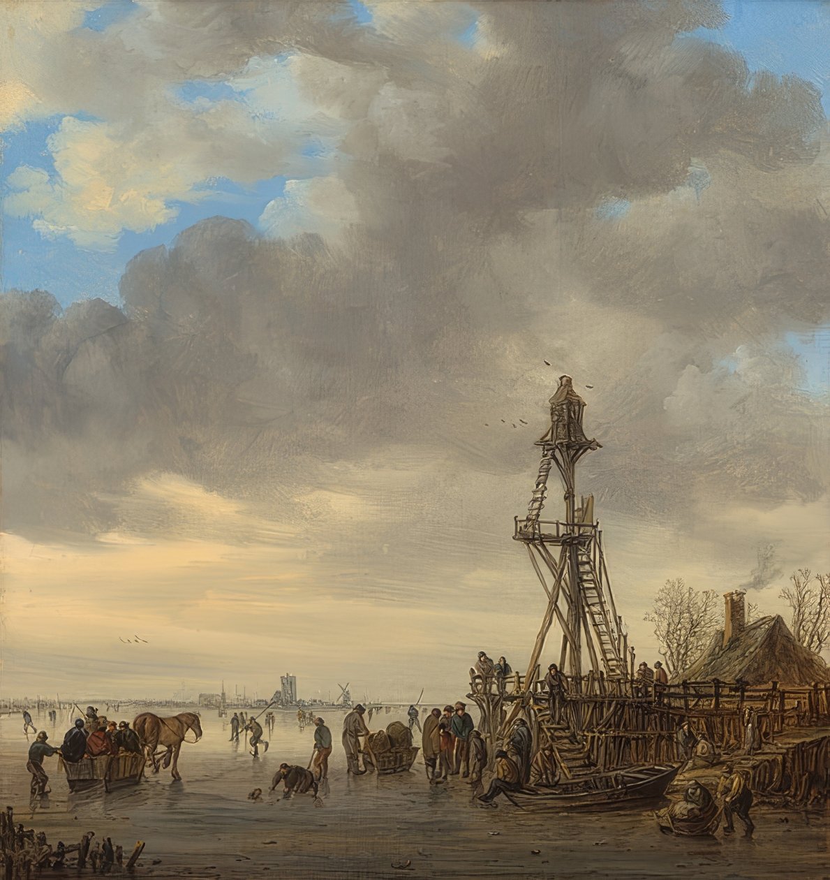 Vinterlandskap med ett utsiktstorn. 1646 av Jan Josephsz van Goyen