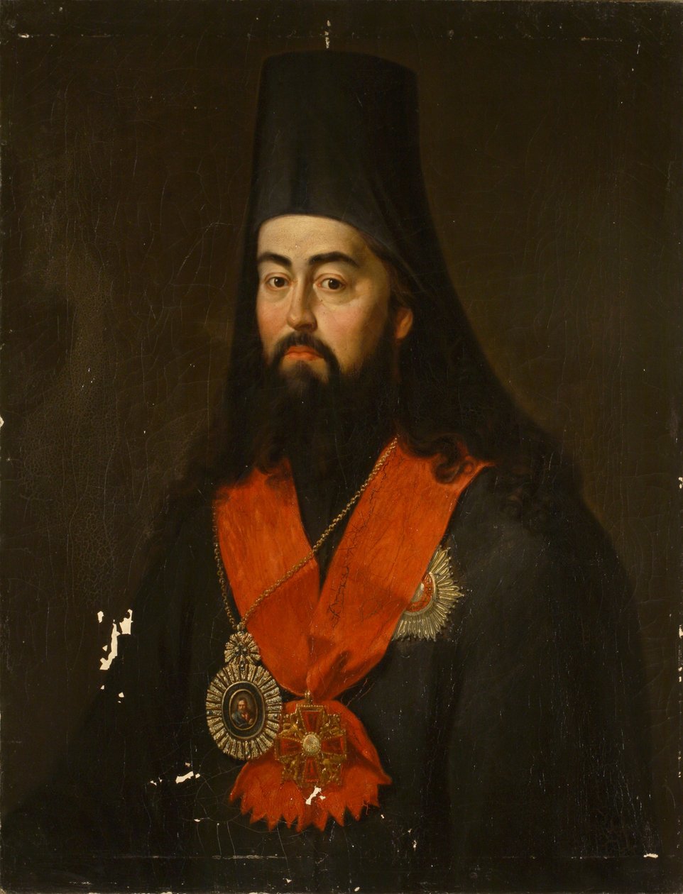 Porträtt av ärkebiskop Pavel Ponomarev av Rostov och Jaroslavl 1745-1806, 1836 av Jan Ksawery Kaniewski
