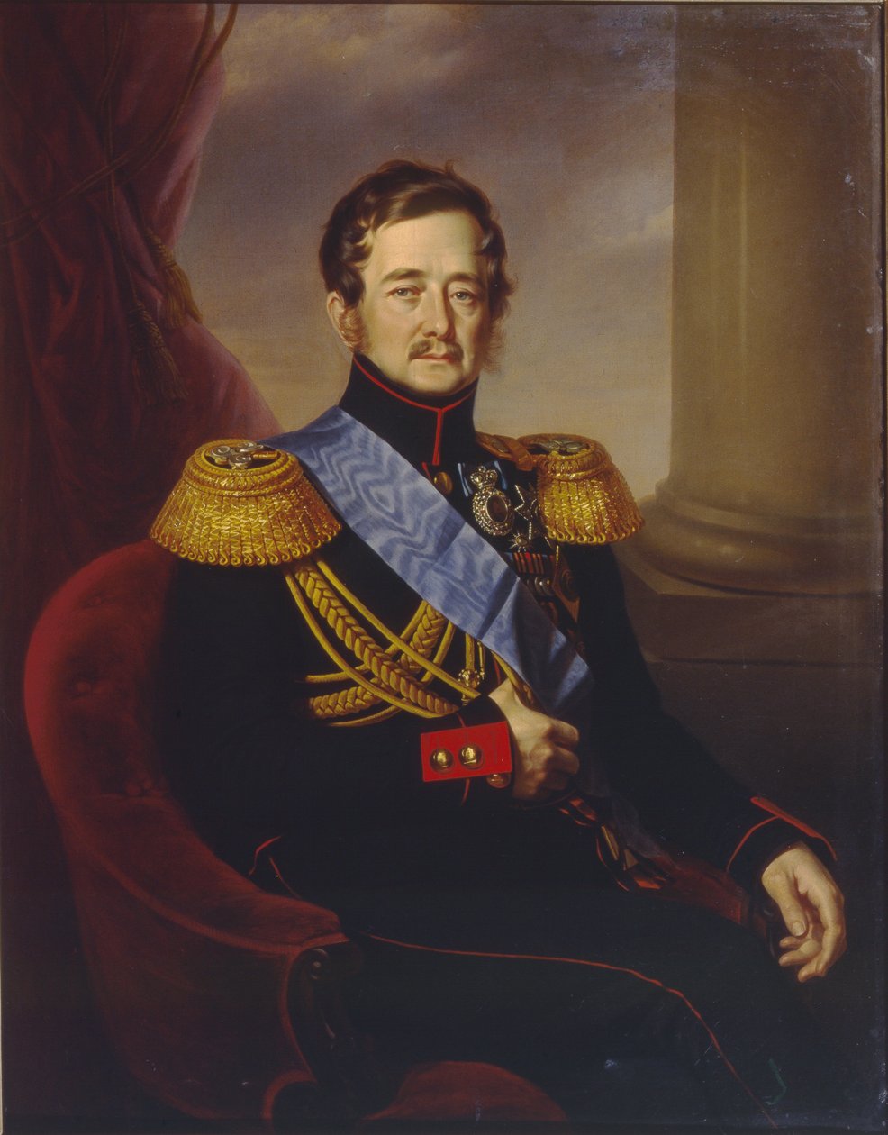 Porträtt av Ivan Fyodorovich Paskevich, greve av Erivan, vicekung i kungariket Polen, 1845 av Jan Ksawery Kaniewski