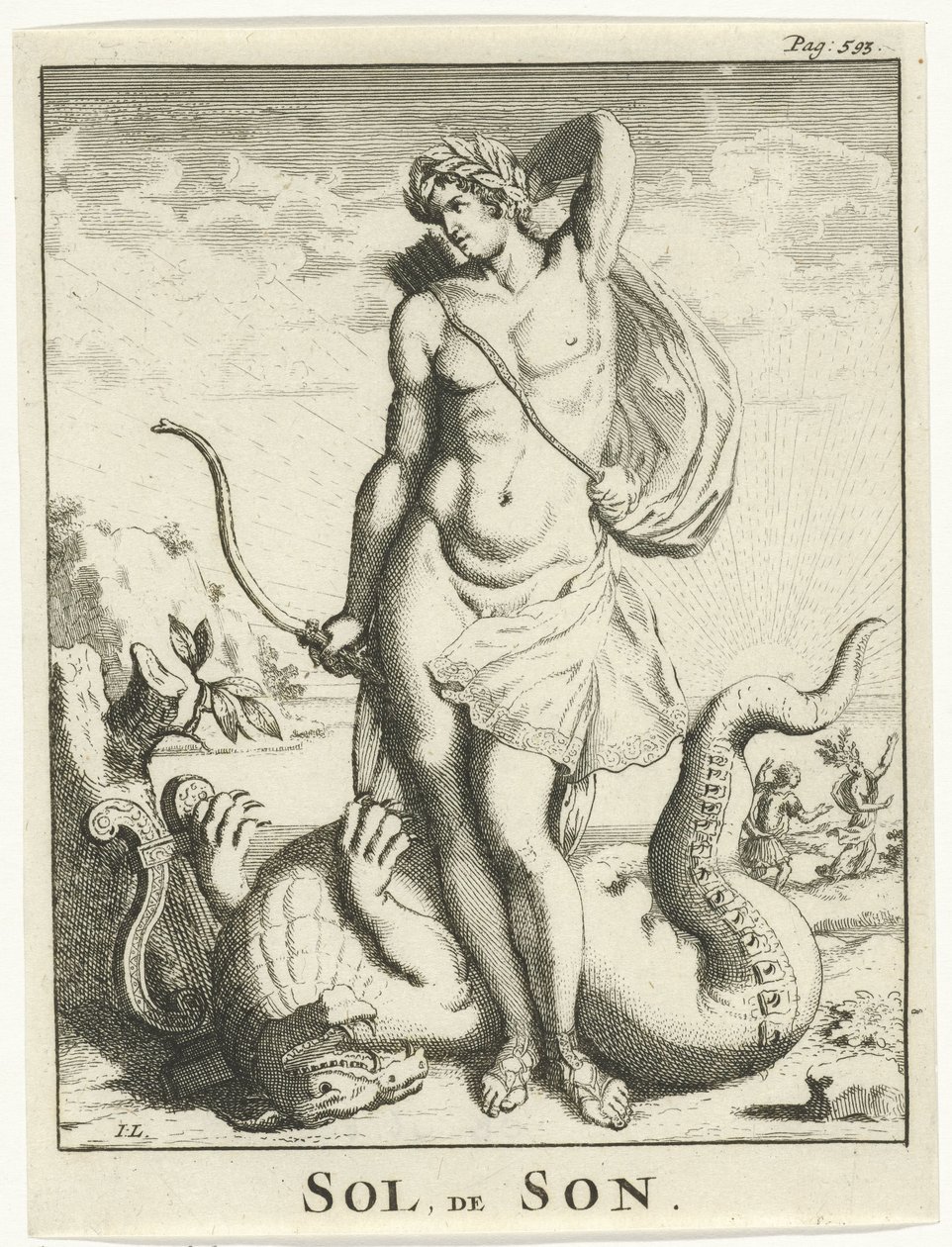 Apollo besegrar Python Sol, Sonen (titel på objekt) av Jan Lamsvelt