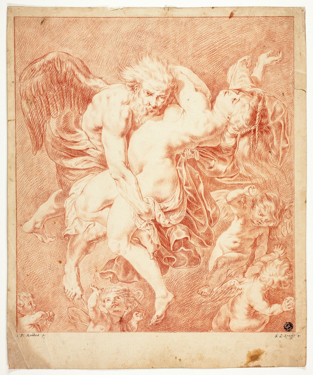 Boreas och Orytheia av Jan Lauwryn Krafft