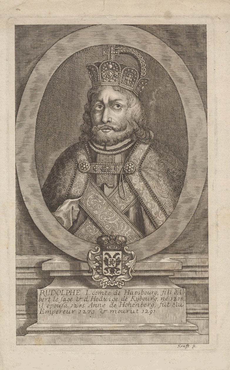 Rudolf I av Habsburg 1218-1291, kung av romarna. av Jan Lauwryn Krafft