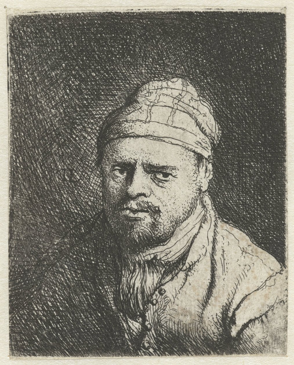 Bröstbild av en kock med mössa av Jan Lievens