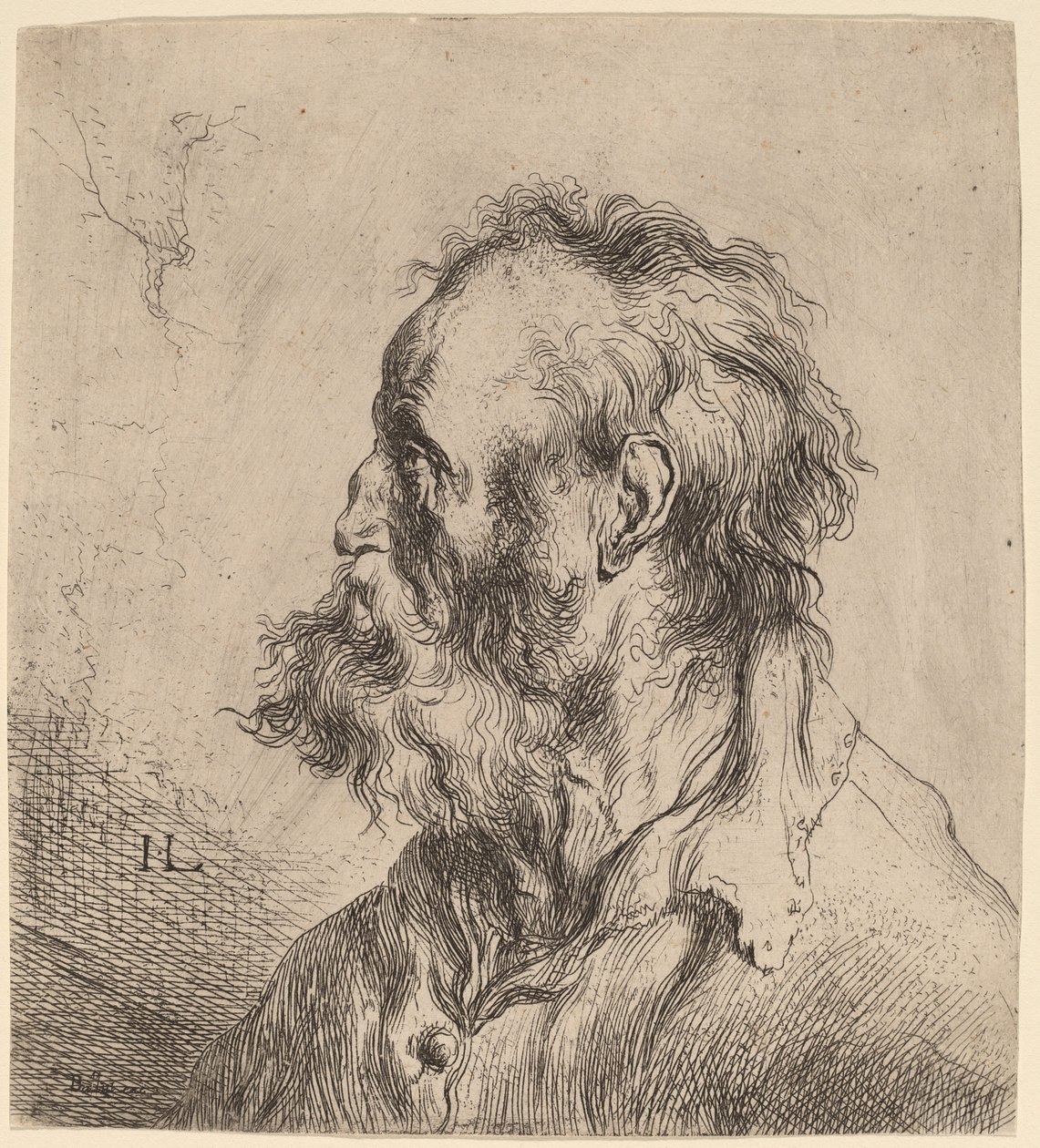 Byst av en skäggig gammal man av Jan Lievens