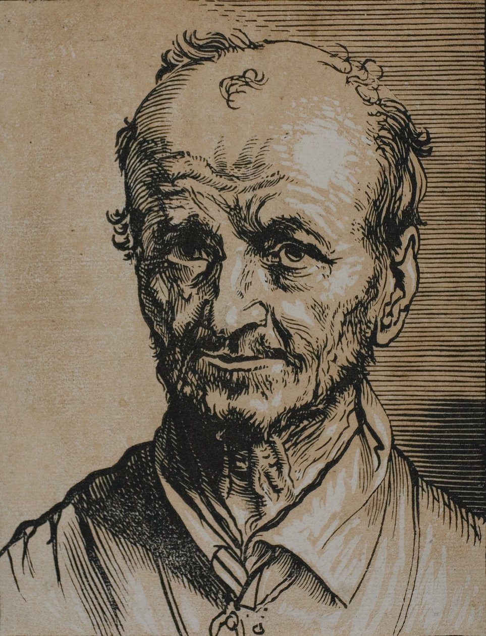 Byst av en man med ansiktet framåt av Jan Lievens