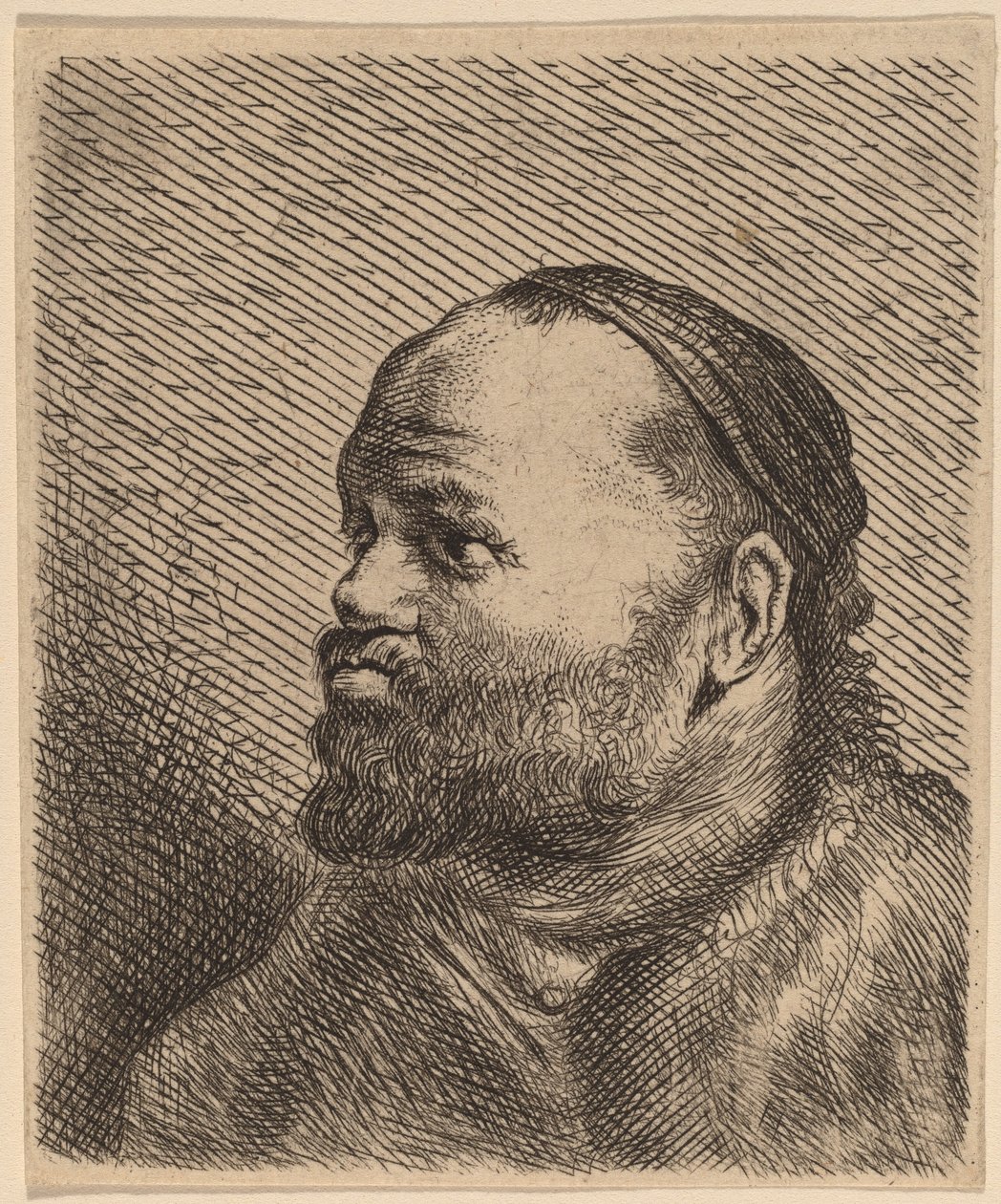 Byst av en man med tjocka läppar av Jan Lievens