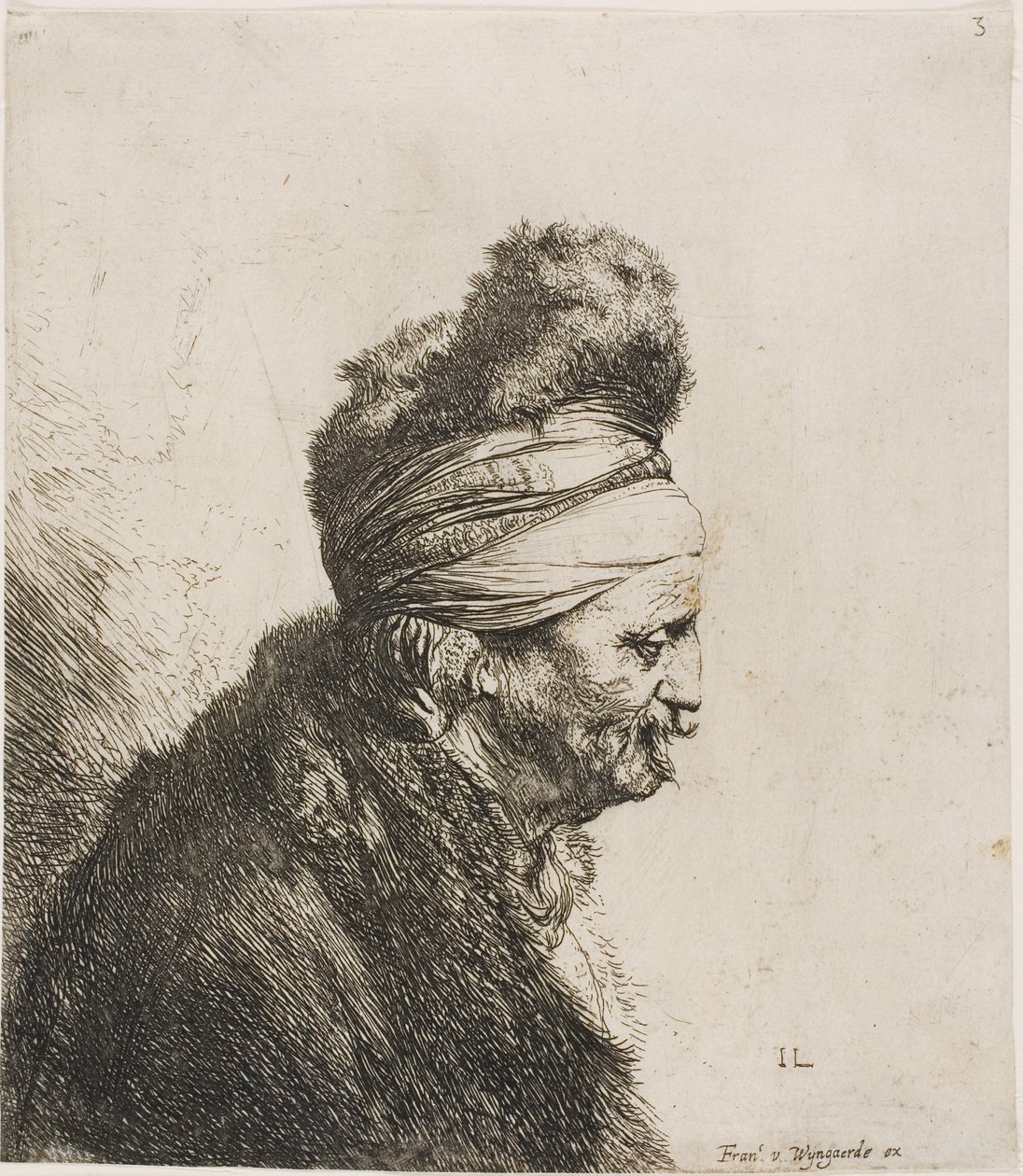 Byst av en orientalisk man, vänd åt höger av Jan Lievens