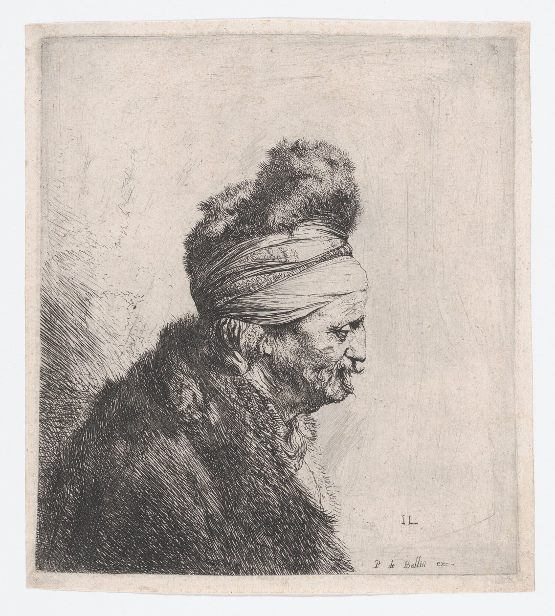 Byst av en äldre man med pälsmössa av Jan Lievens