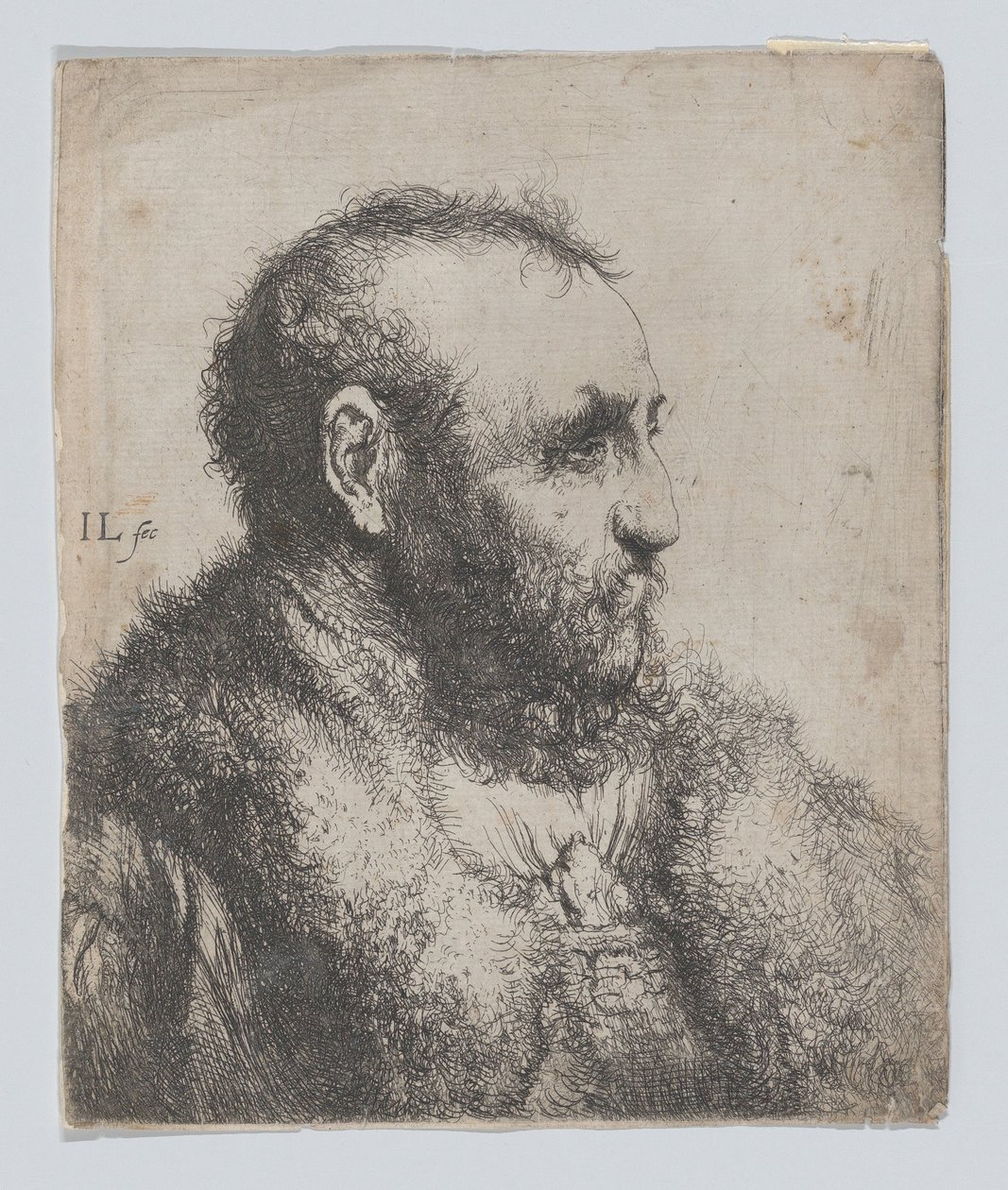 Byst av en gammal man med pälskrage av Jan Lievens