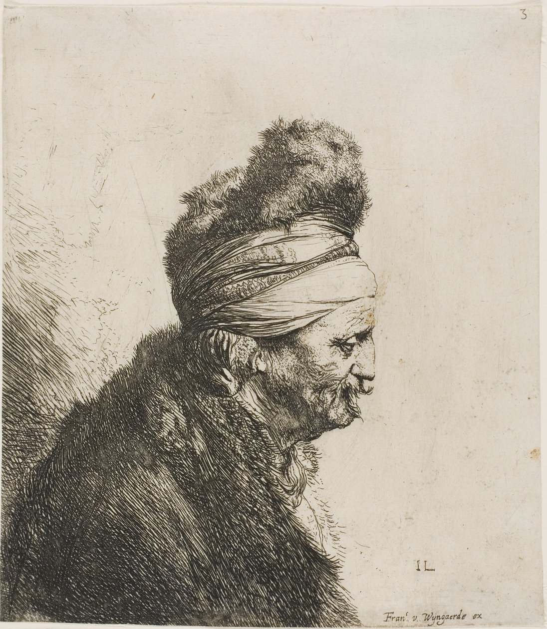 Byst av en orientalisk man, vänd åt höger av Jan Lievens