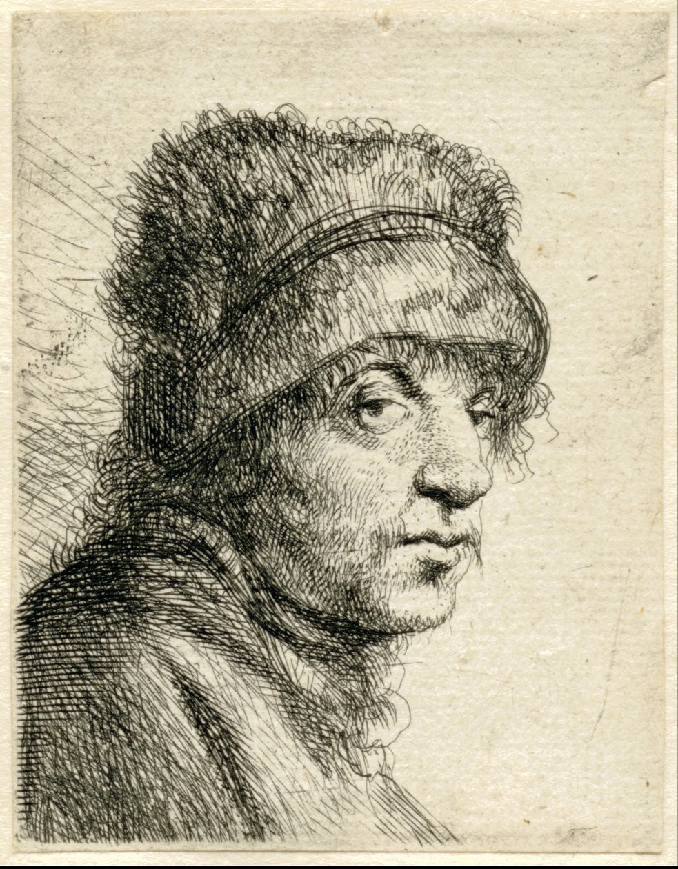 Huvudet på en man med hatt Variae Effigies a Joanne Livio (serietitel) av Jan Lievens