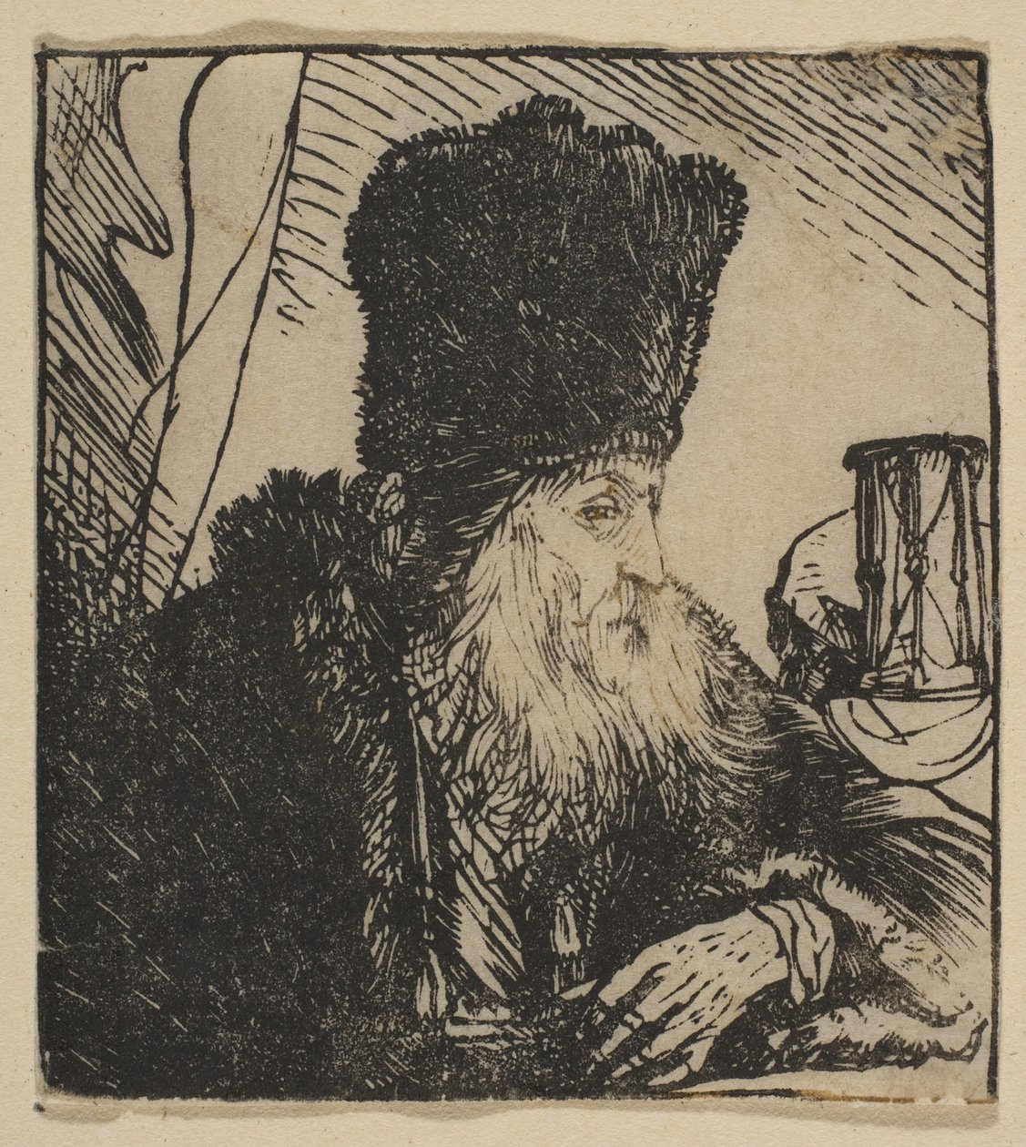 Filosof med ett timglas, 1620-74. av Jan Lievens