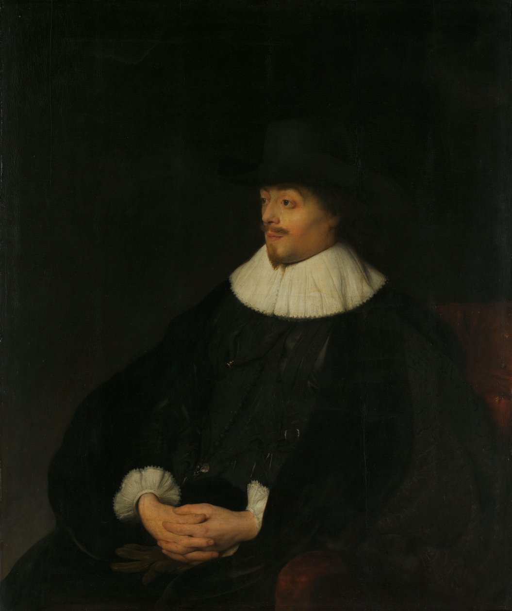 Porträtt av Constantijn Huygens Constantijn Huygens (1596-1687), herre av Zuylichem. Stadthållarens sekreterare prins Frederik Hendrik och poet av Jan Lievens