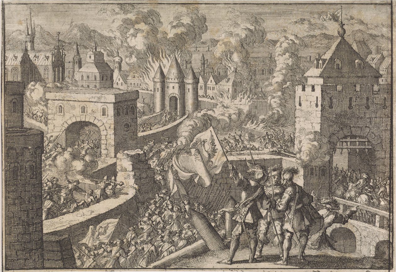 Erövringen av Magdeburg, 1631 av Jan Luyken (attributed to)