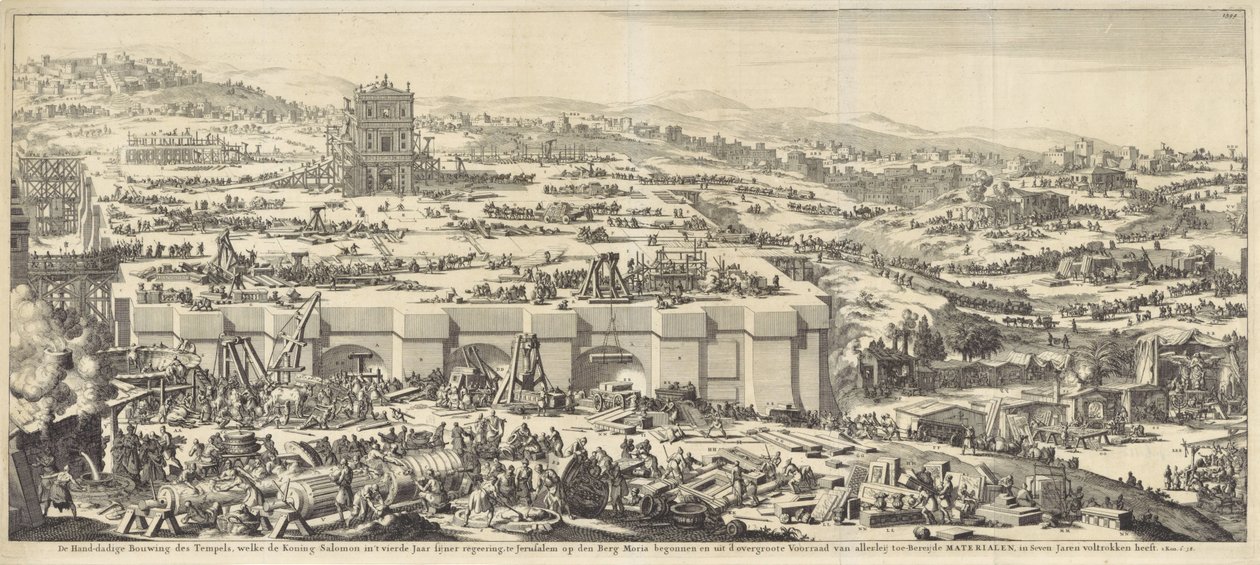 Byggandet av Salomos tempel av Jan Luyken