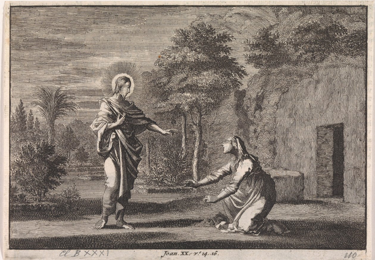 Kristus visar sig för Maria Magdalena (Noli me tangere) av Jan Luyken