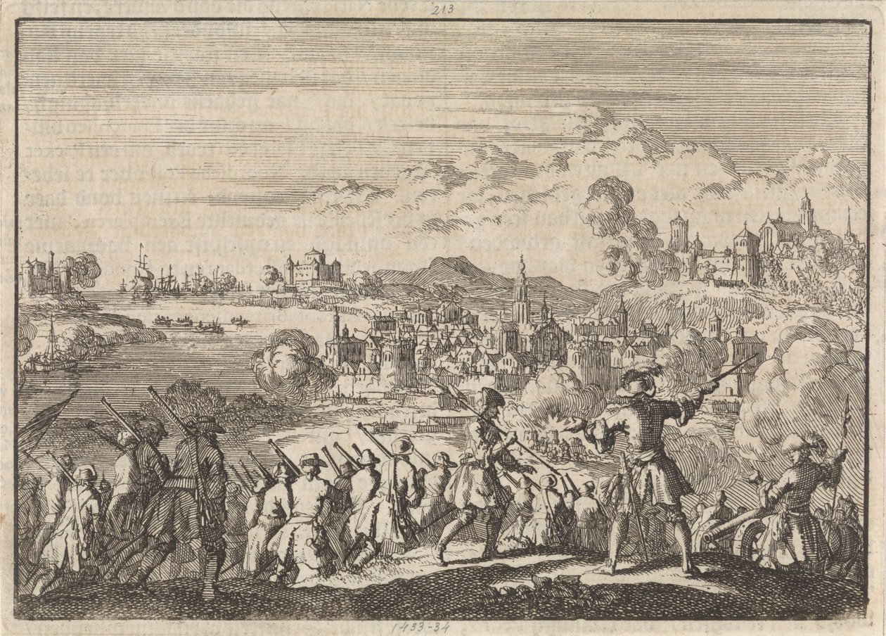 Fransk erövrar under Pointis Carthagena i Sydamerika, 1697 av Jan Luyken
