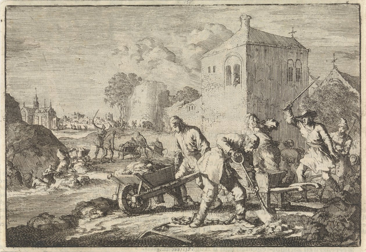 Reformerade ministrar i Ungern dömda till hårt arbete, 1674 av Jan Luyken