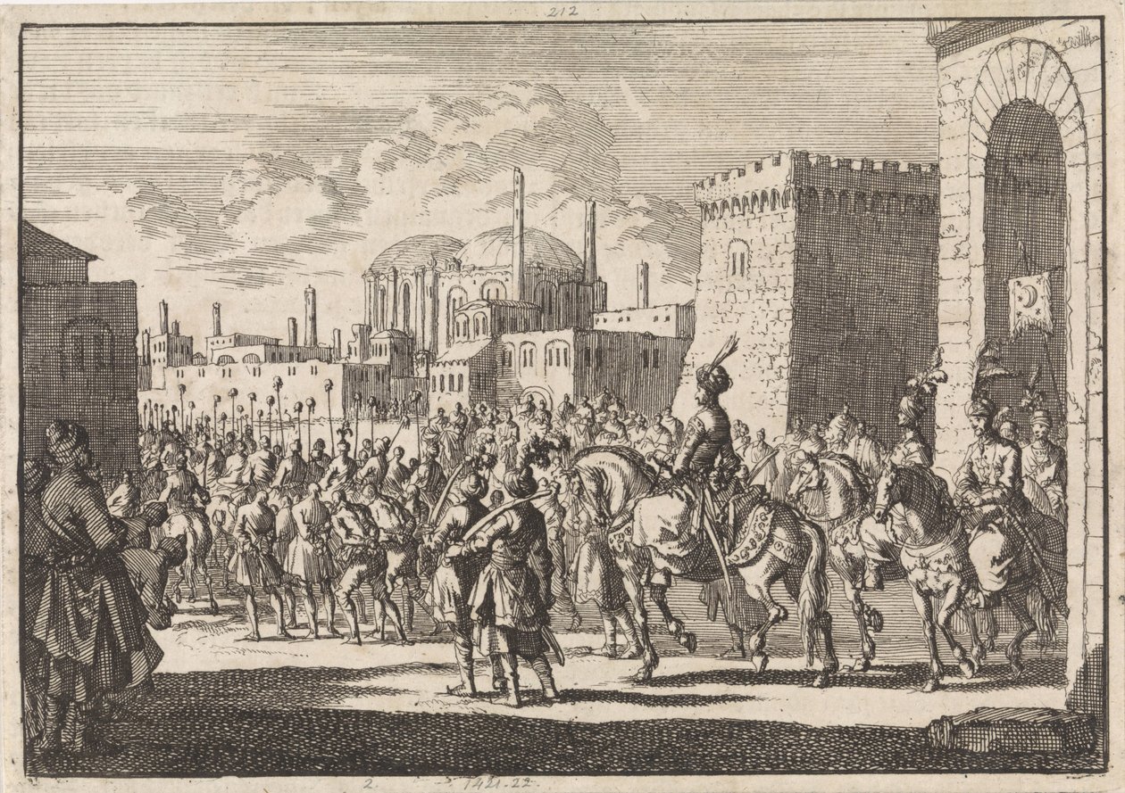 Sultan Mustafa II:s inträde i Konstantinopel, 1695 av Jan Luyken