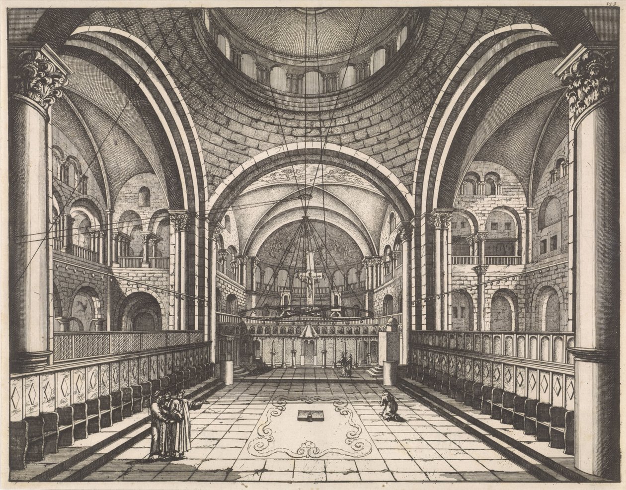 Kören vid Heliga gravens kyrka i Jerusalem av Jan Luyken