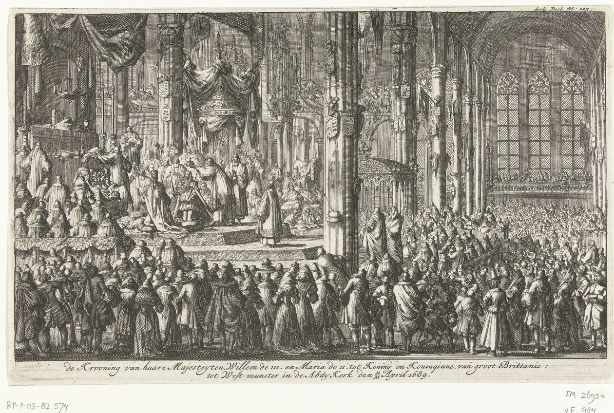 Kröningen av Vilhelm III, 1689 av Jan Luyken