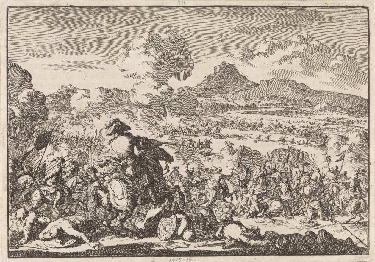 Prins Eugenius seger över turkarna på Tisza, 1697 av Jan Luyken
