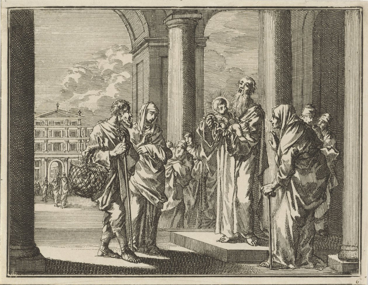 Frambärandet av Kristus i templet av Jan Luyken