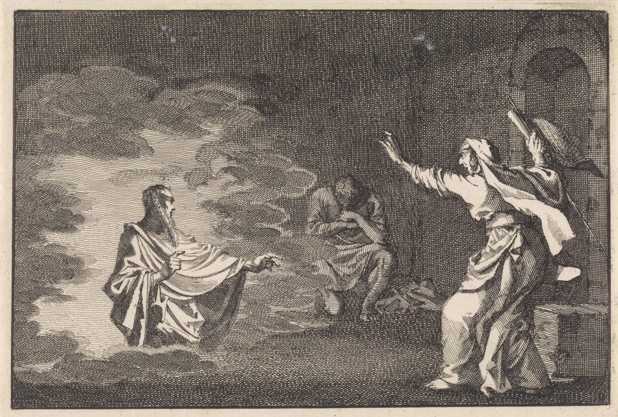 Saul med häxan från Endor av Jan Luyken
