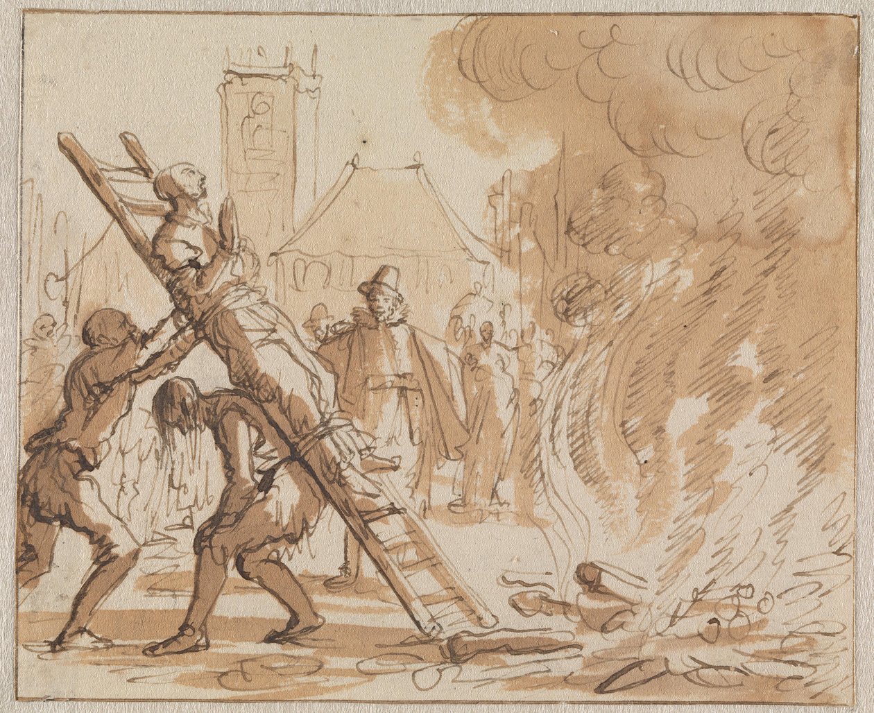 Förstudier till Blodig scen, eller Martyresspegel för de anabaptistiska eller försvarslösa kristna av Jan Luyken