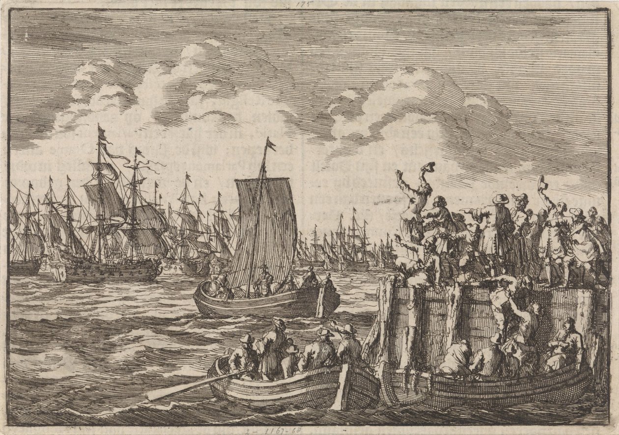 Vilhelm III avgår till England med flottan, 1688 av Jan Luyken