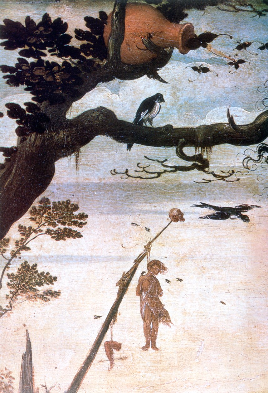 Landskapsscen, legenden om Saint Christopher, c1520-1559 av Jan Mandyn