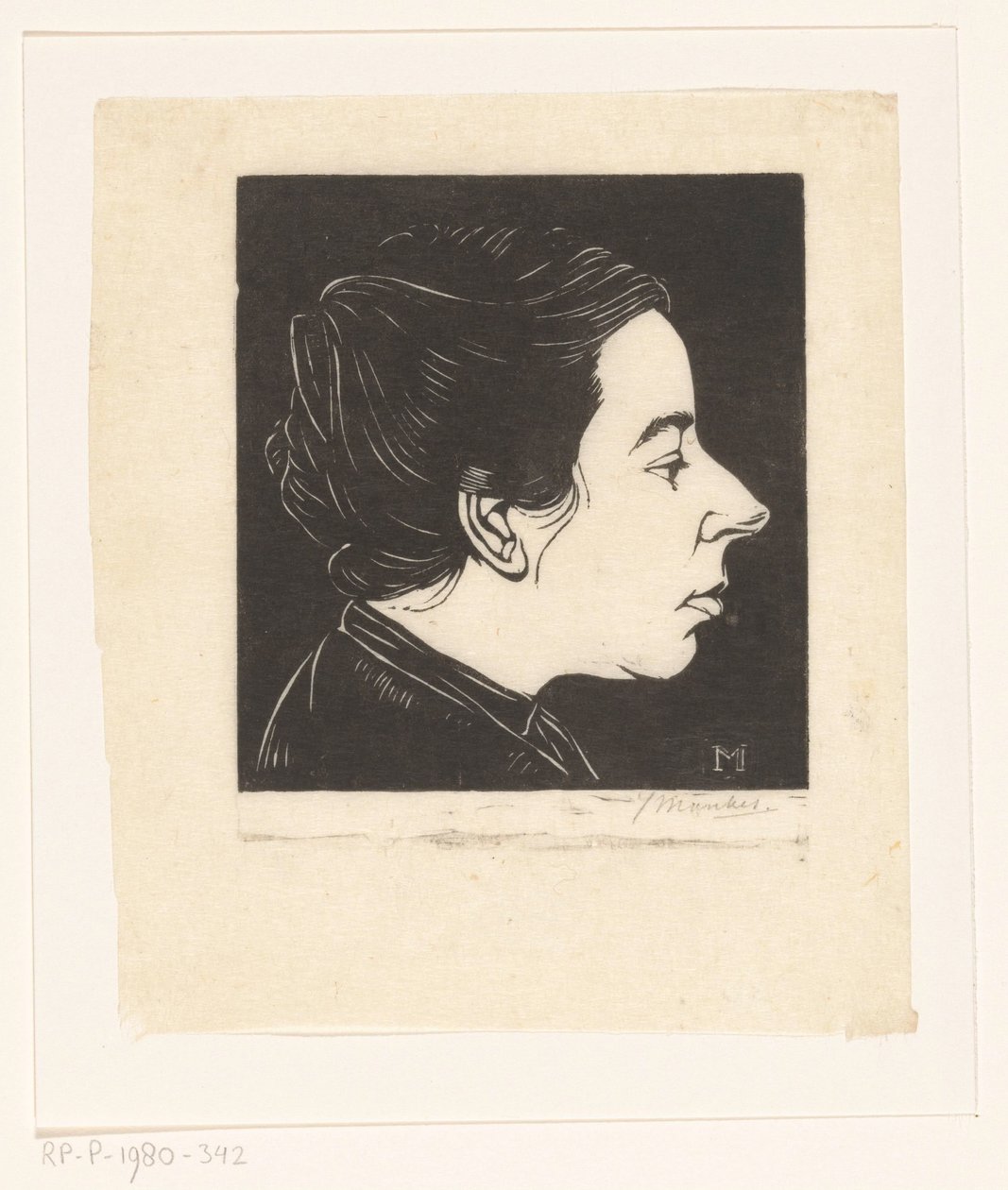 Porträtt av Anne Zernike av Jan Mankes (signed by artist)