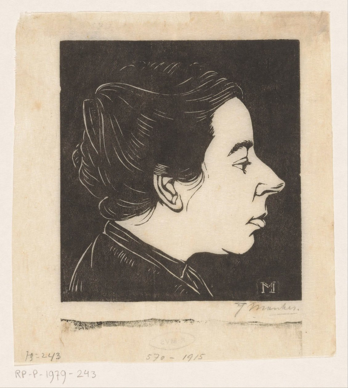 Porträtt av Anne Zernike av Jan Mankes (signed by artist)
