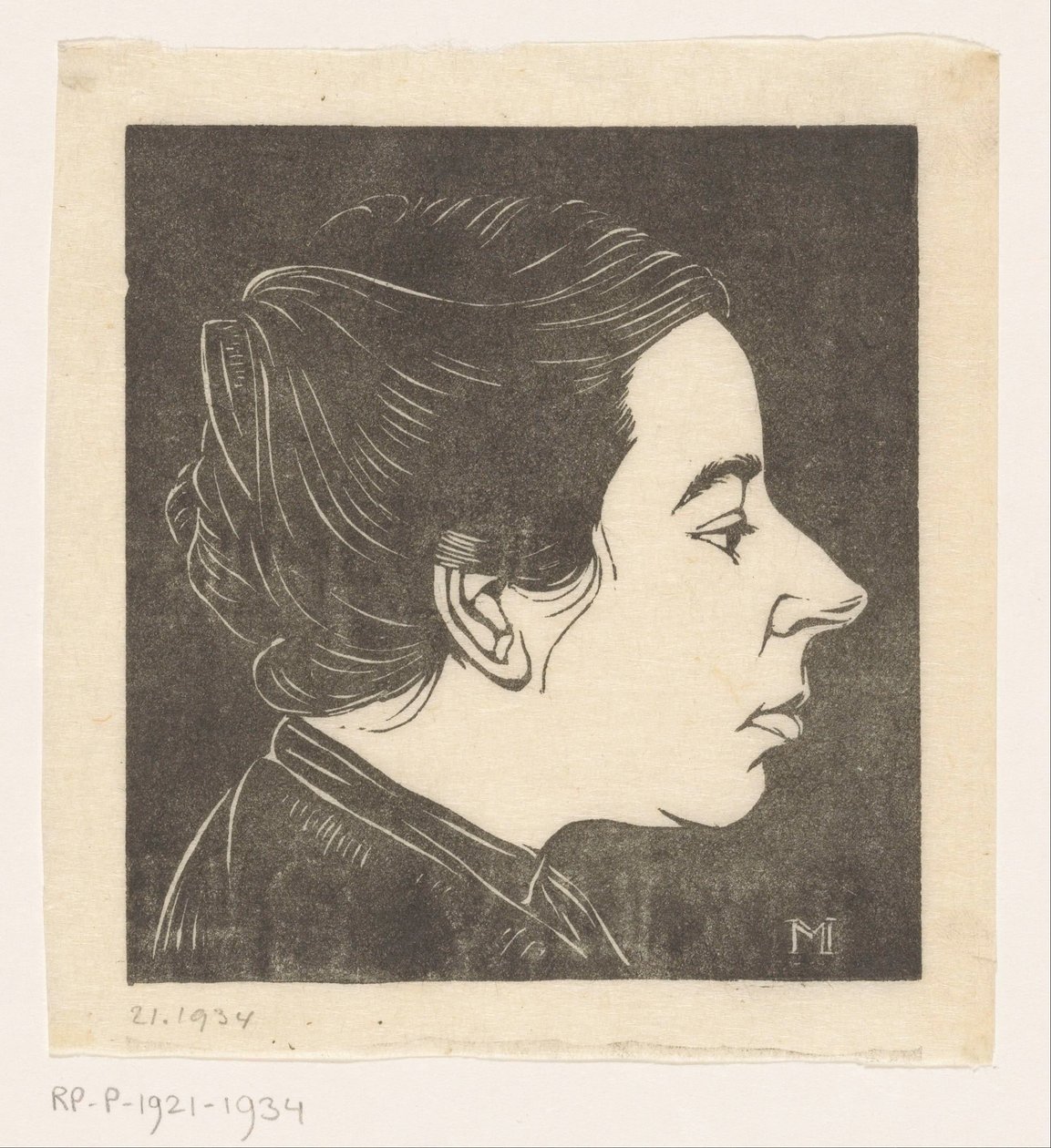 Porträtt av Anne Zernike av Jan Mankes