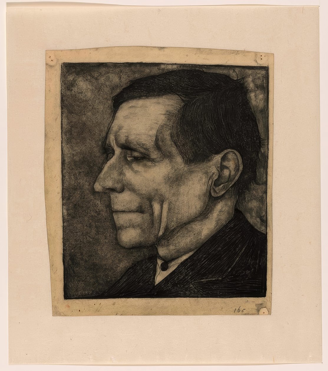 Far till Jan Mankes, nästan i profil till vänster av Jan Mankes